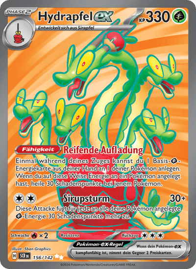 Hydrapfel-ex 156/142 Stellarkrone Pokémon Karte