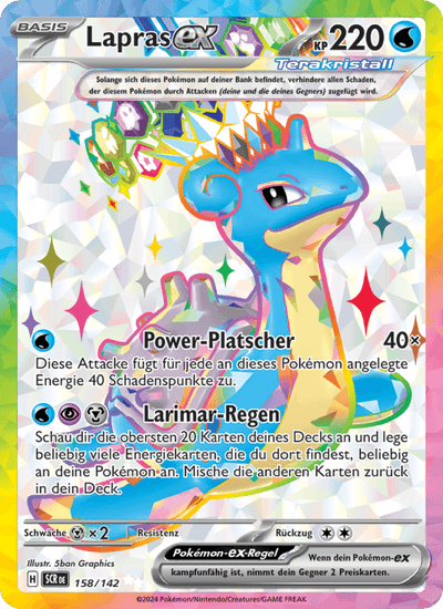 Lapras-ex 158/142 Stellarkrone Pokémon Karte