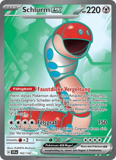 Schlurm-ex 162/142 Stellarkrone Pokémon Karte