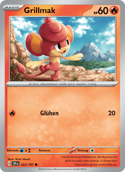 Grillmak 022/191 Stürmische Funken Pokémon Karte