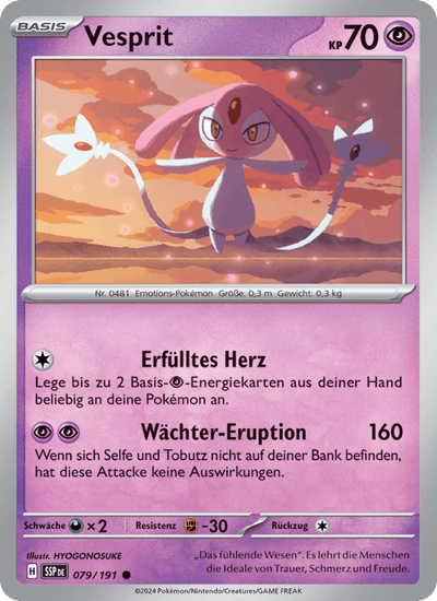 Vesprit 079/191 Stürmische Funken Pokémon Karte