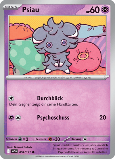 Psiau 084/191 Stürmische Funken Pokémon Karte