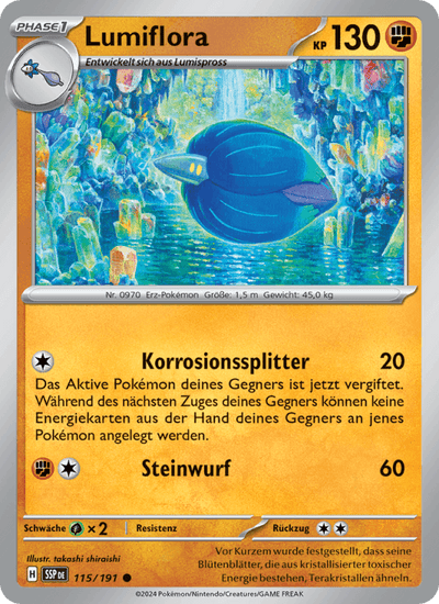 Lumiflora 115/191 Stürmische Funken Pokémon Karte