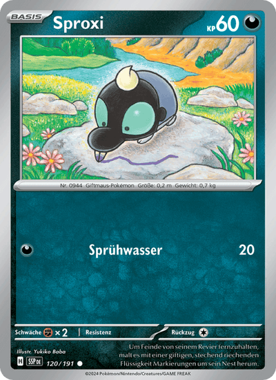Sproxi 120/191 Stürmische Funken Pokémon Karte