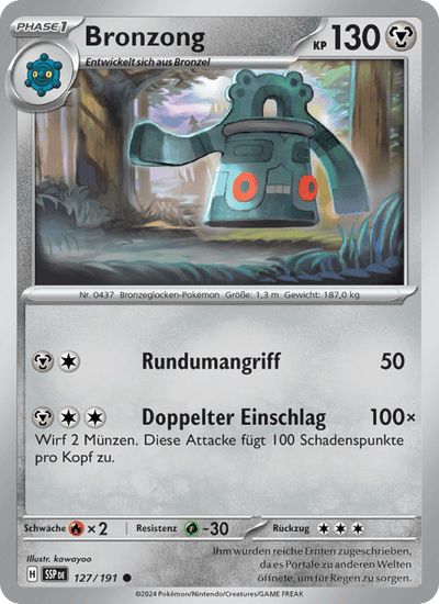 Bronzong 127/191 Stürmische Funken Pokémon Karte