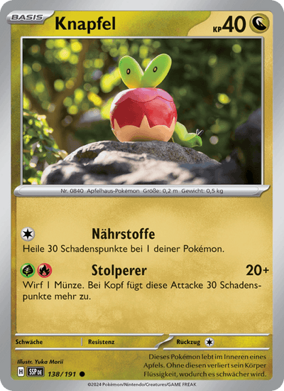 Knapfel 138/191 Stürmische Funken Pokémon Karte