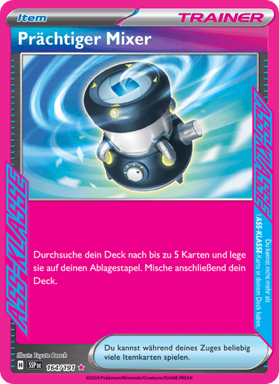 Prächtiger Mixer 164/191 Stürmische Funken Pokémon Karte