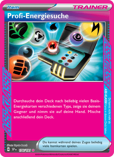 Profi-Energiesuche 176/191 Stürmische Funken Pokémon Karte
