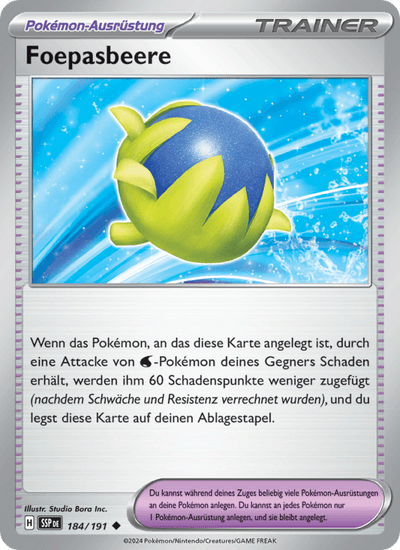 Foepasbeere 184/191 Stürmische Funken Pokémon Karte