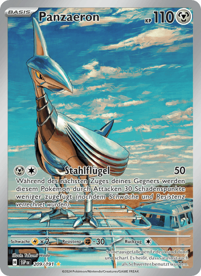 Panzaeron 209/191 Stürmische Funken Pokémon Karte