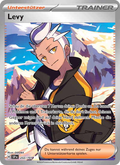 Levy 232/191 Stürmische Funken Pokémon Karte