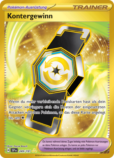 Kontergewinn 249/191 Stürmische Funken Pokémon Karte