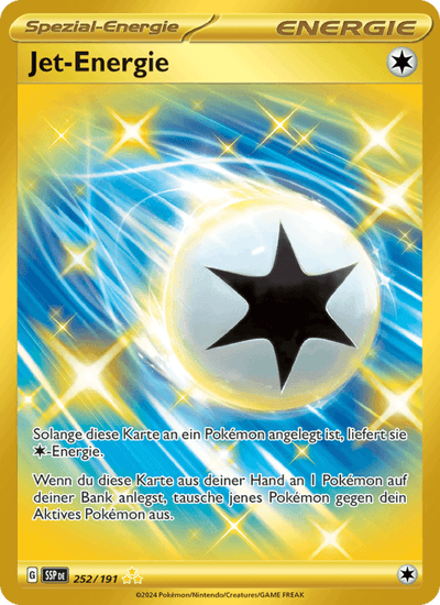 Jet-Energie 252/191 Stürmische Funken Pokémon Karte