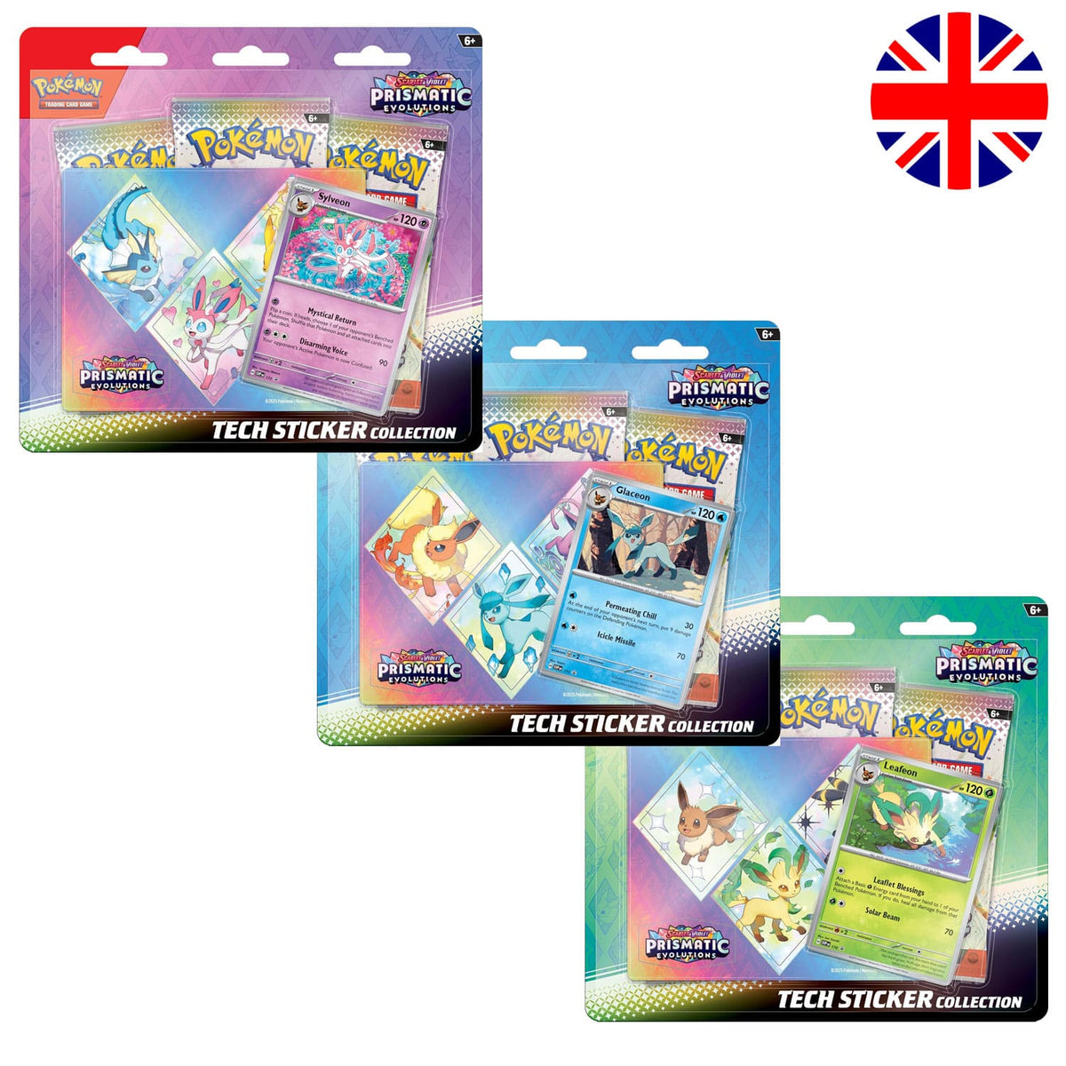 Pokémon Tech Sticker Collection Prismatic Evolutions