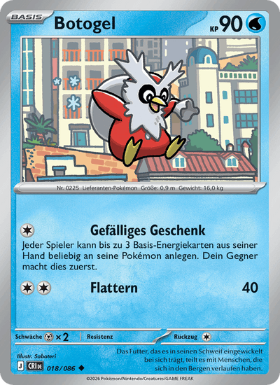 Botogel 018/086 Wachsendes Chaos Pokémon Karte