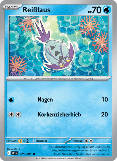 Reißlaus 025/086 Wachsendes Chaos Pokémon Karte