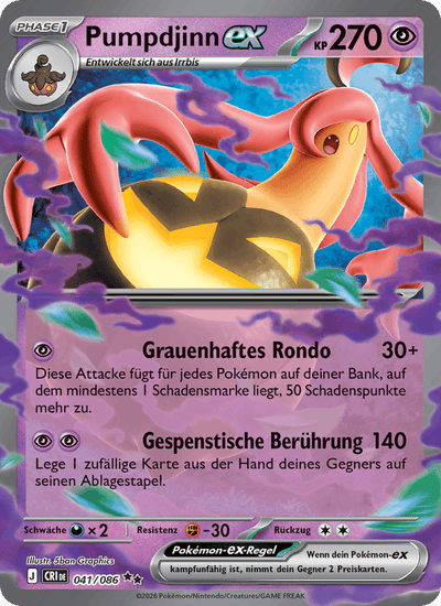 Pumpdjinn-ex 041/086 Wachsendes Chaos Pokémon Karte