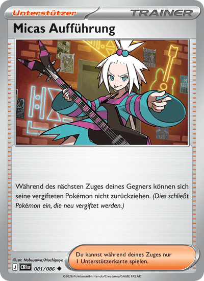 Micas Aufführung 081/086 Wachsendes Chaos Pokémon Karte