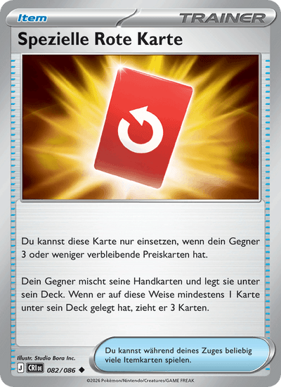 Spezielle Rote Karte 082/086 Wachsendes Chaos Pokémon Karte