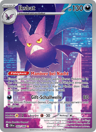 Iksbat 093/086 Wachsendes Chaos Pokémon Karte