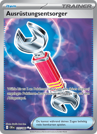 Ausrüstungsentsorger 115/086 Wachsendes Chaos Pokémon Karte
