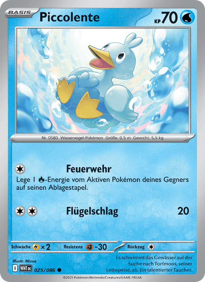 Piccolente 025/086 Weiße Flammen Pokémon Karte