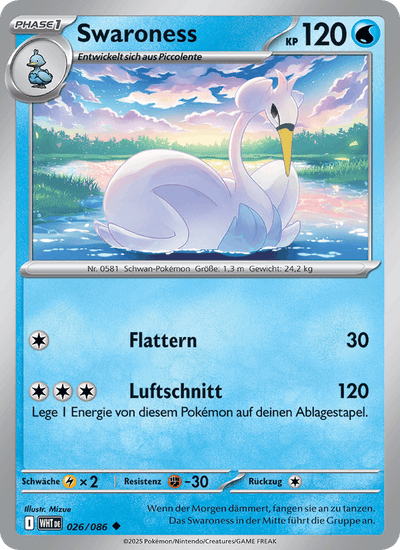 Swaroness 026/086 Weiße Flammen Pokémon Karte