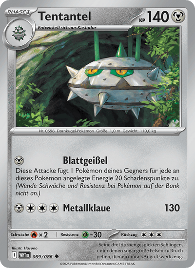Tentantel 069/086 Weiße Flammen Pokémon Karte