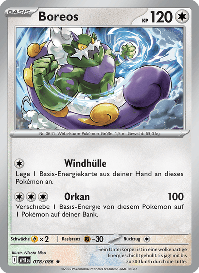 Boreos 078/086 Weiße Flammen Pokémon Karte