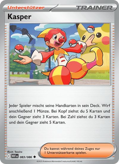 Kasper 083/086 Weiße Flammen Pokémon Karte