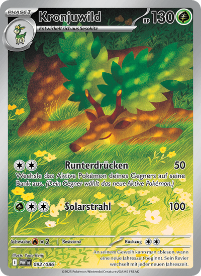 Kronjuwild 092/086 Weiße Flammen Pokémon Karte