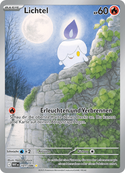 Lichtel 101/086 Weiße Flammen Pokémon Karte
