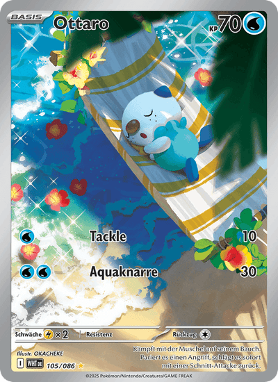 Ottaro 105/086 Weiße Flammen Pokémon Karte