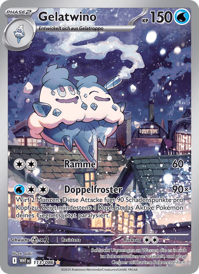 Gelatwino 113/086 Weiße Flammen Pokémon Karte