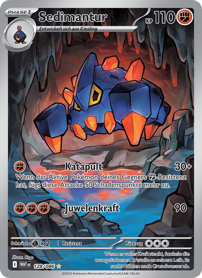 Sedimantur 128/086 Weiße Flammen Pokémon Karte