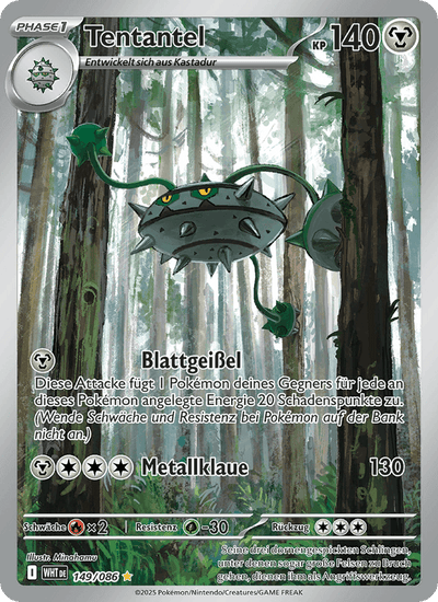 Tentantel 149/086 Weiße Flammen Pokémon Karte