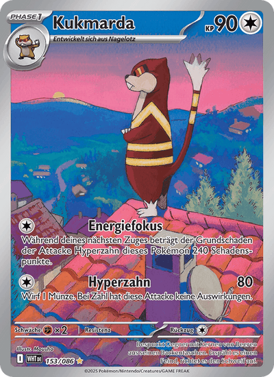 Kukmarda 153/086 Weiße Flammen Pokémon Karte