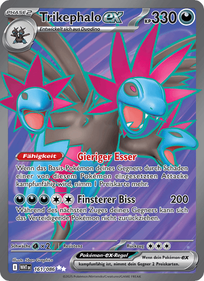Trikephalo-ex 161/086 Weiße Flammen Pokémon Karte