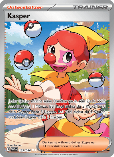 Kasper 163/086 Weiße Flammen Pokémon Karte